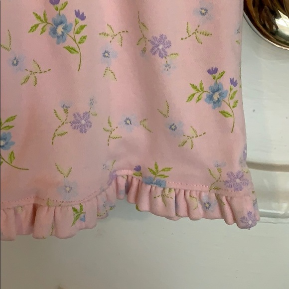 Hanna Andersson Dress Pink Floral Knit Dress Ruffle Hem Size 8 Long Sleeves - Picture 5 of 8